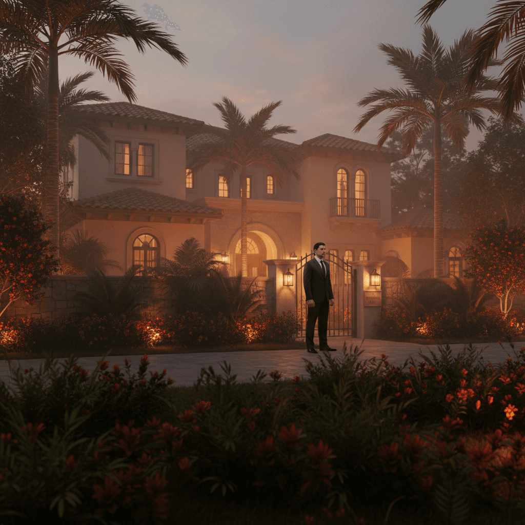 Property manager on alert during evening property check